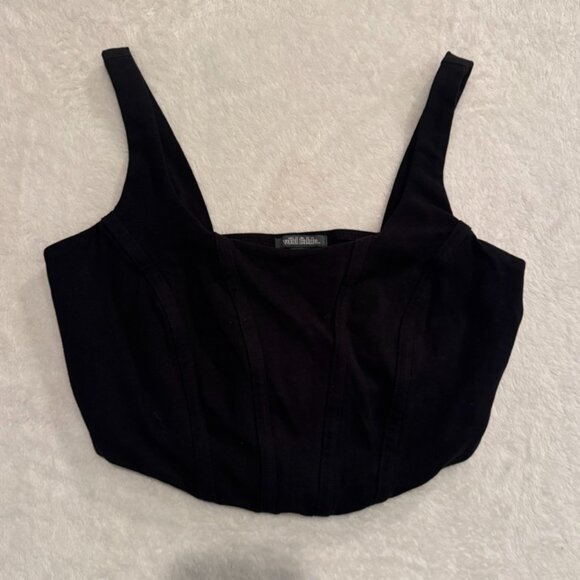 Wild Fable Black and Tan Crop Tops Set of 2 Juniors Size XXS - Picture 8 of 13